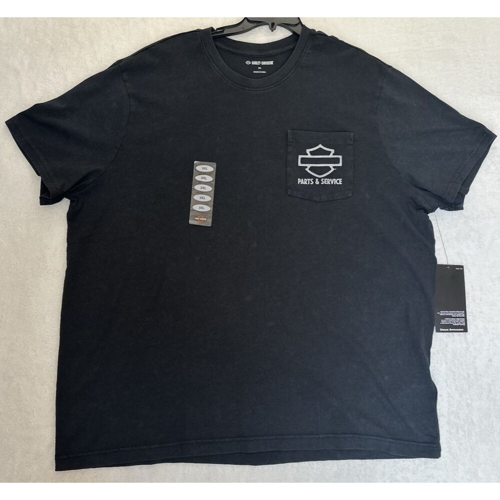 Harley Davidson Parts & Service Black T-Shirt 3XL Genuine Motorclothes NWT 8059